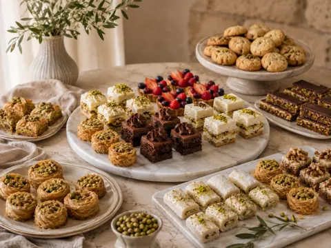 Dessert tray spread